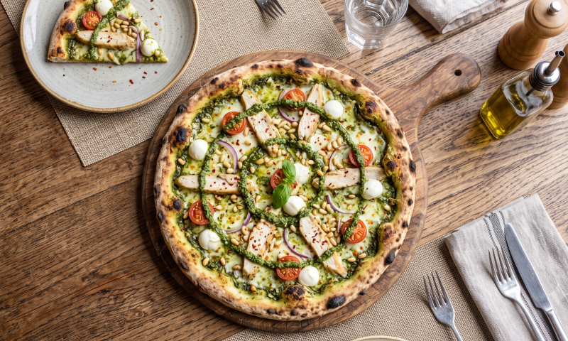 Pesto Chicken Pizza